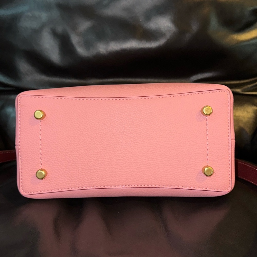 🔥🔥🔥Coach Willow Bucket Bag Pink Leather Crossbody Bag - Picture 7 of 13